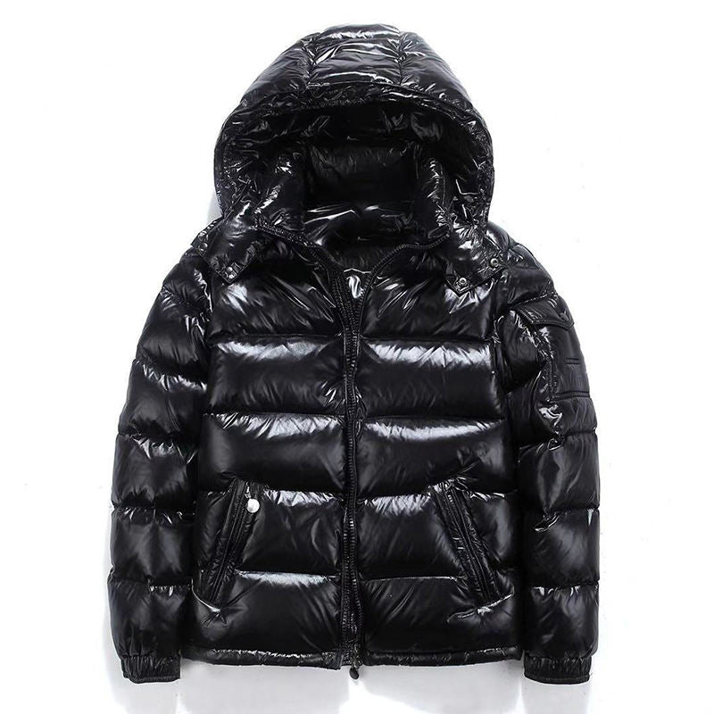 Wholesale Winter Warm Windproof Luxury Men’s Shiny Puffer Jacket Outdoor Thick Down Coat