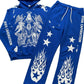 Royal Blue Spiritual Graphic Tracksuit