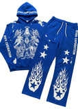 Royal Blue Spiritual Graphic Tracksuit