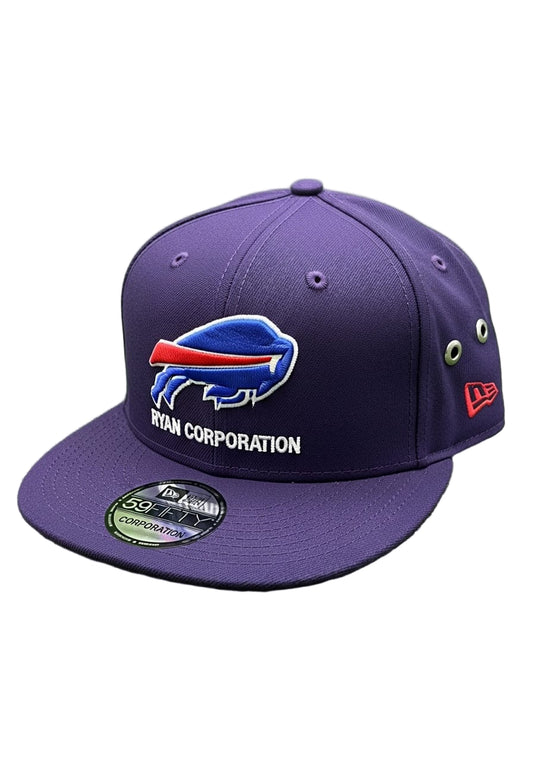 Deep Purple Baseball Cap with Colorful Buffalo Patch