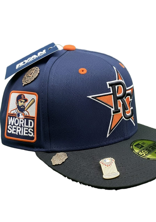 Navy Blue "RC Star" Baseball Cap with World Series Patch &amp; Collector Pins
