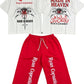 "Made in Heaven" Oversized Tee &amp; Red Wide-Leg Sweatpants Set