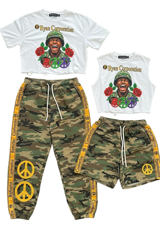 Camouflage Two-Piece Sets with "Ryan Corporation" Gold Script