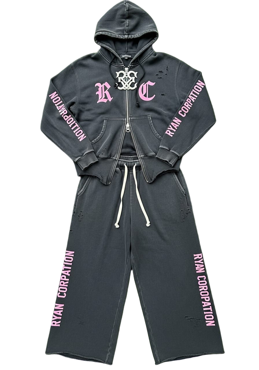 Dark Charcoal Lounge Set – RC Gothic Pink