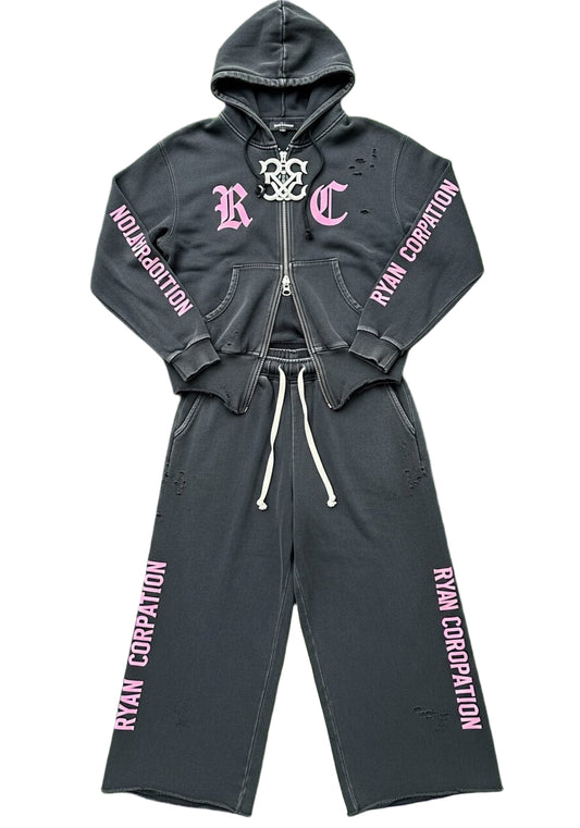 Dark Charcoal Lounge Set – RC Gothic Pink
