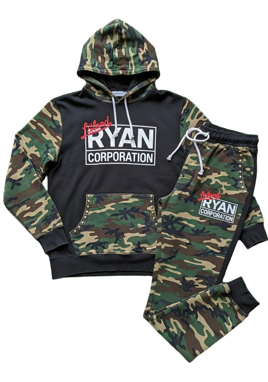 Ryan Corporation Camouflage Hoodie & Pants Tracksuit