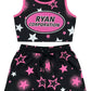 Ryan Corporation Pink Starburst Crop Set – Tank Top &amp; Shorts