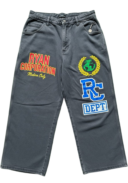 Ryan Corporation “Modern Only” Graphic Denim Shorts