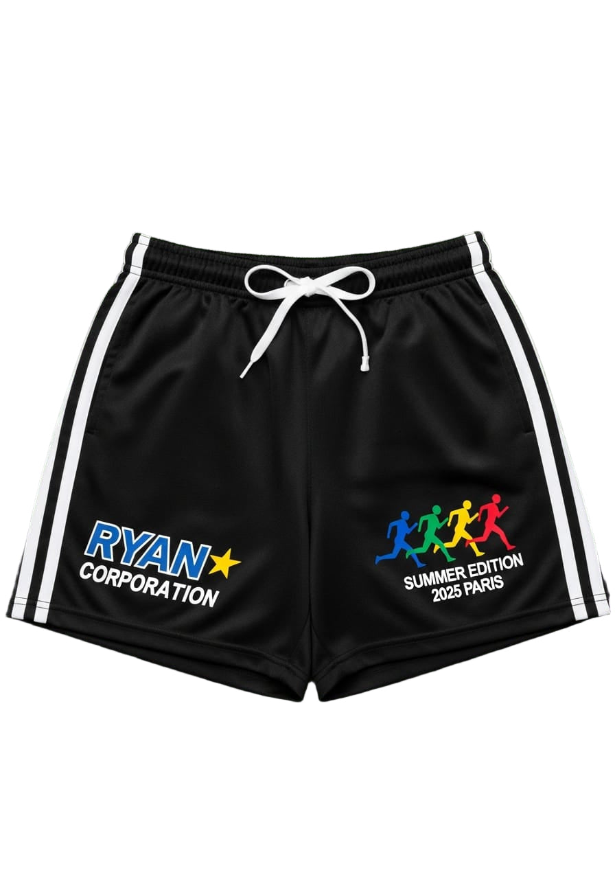 Ryan Corporation Black “Summer Edition 2024 Paris” Athletic Shorts