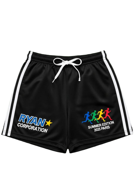 Ryan Corporation Black “Summer Edition 2024 Paris” Athletic Shorts