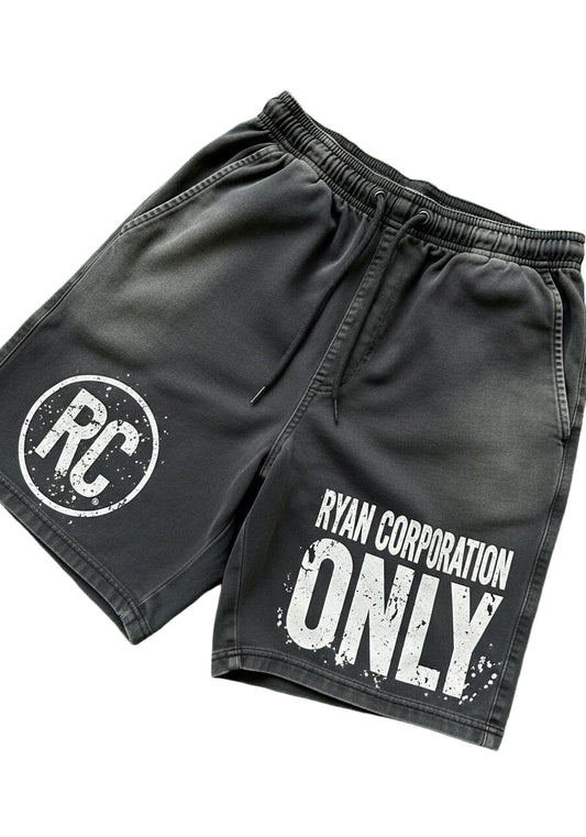 Ryan Corporation Distressed Black Athletic Shorts