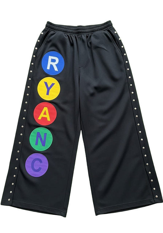 Ryan Corporation Color-Coded Logo Wide-Leg Pants