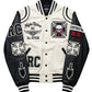 Ryan Corporation Cream & Black Letterman Jacket