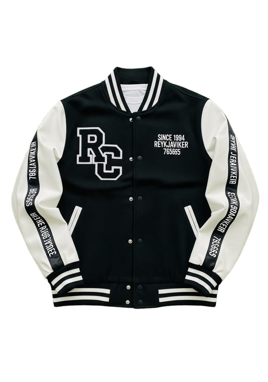 Ryan Corporation Black & White Varsity Jacket with RC Patch