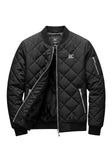 Ryan Corporation Black Quilted Winter Bomber Coat with Fur Lining