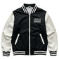 Ryan Corporation Black & White Varsity Jacket with Zip Front and Emblem