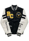 Black &amp; Cream Varsity Jacket “RC” Patch  Pluralistic Development Emblem
