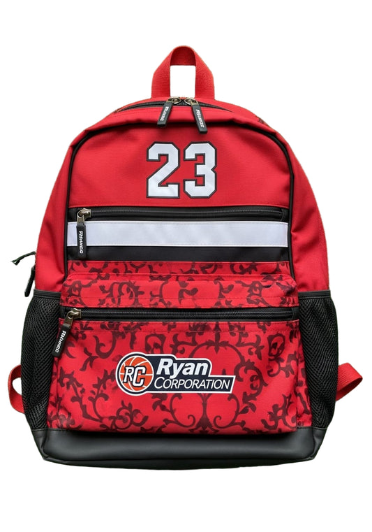 RYAN CORPORATION Red, Black & White Backpack