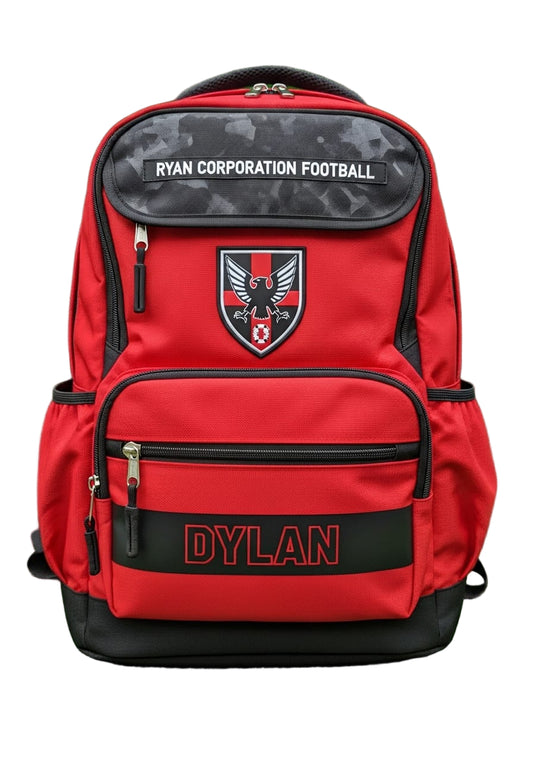 Football Backpack Red & Black