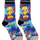 Cartoon Character Crew Socks  Blue Multicolor