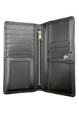 Black Leather Zipper Bi-Fold Wallet  Sleek & Organized