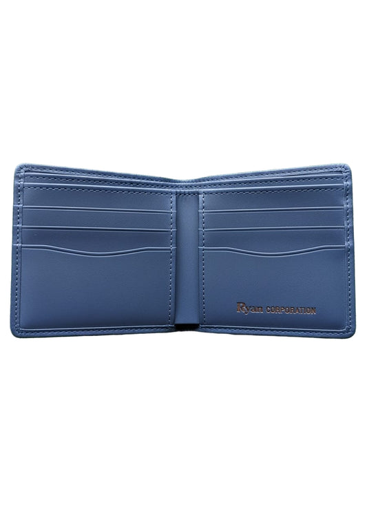 Deep Navy Blue Leather Bifold Wallet  Sleek & Functional