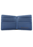 Deep Navy Blue Leather Bifold Wallet  Sleek & Functional