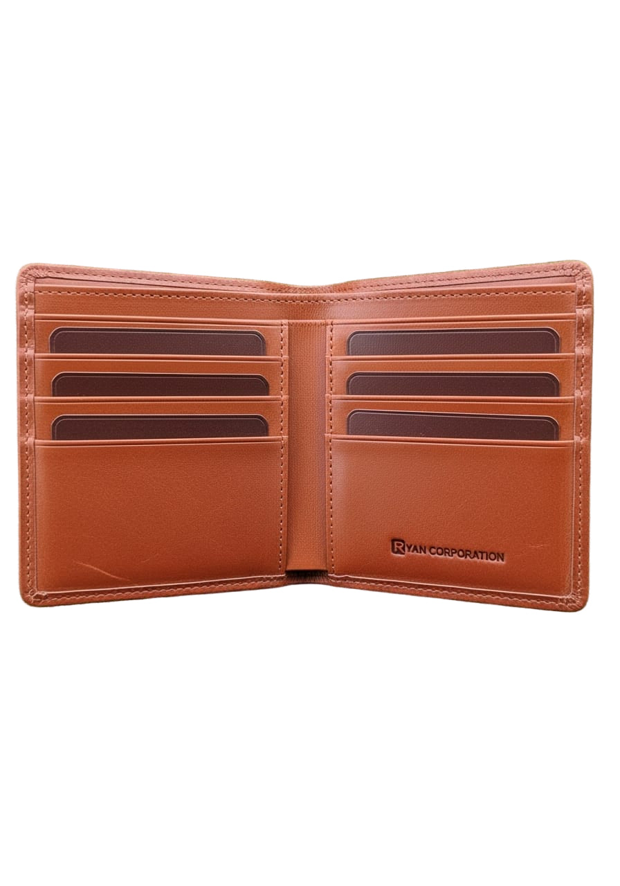 Brown Leather Bi-Fold Wallet&nbsp; Premium Design