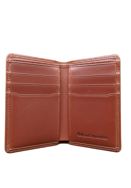 Brown Leather Bi-Fold Wallet Classic Design