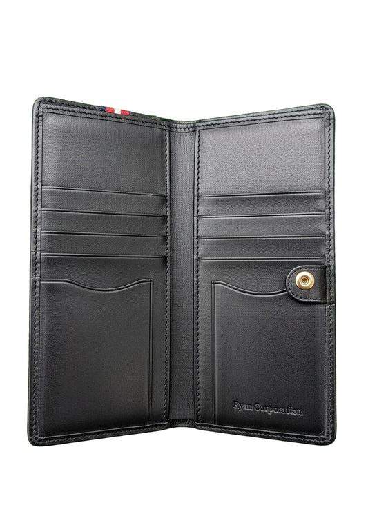 Black Leather Bifold Wallet Classic RC Design