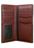 Dark Reddish-Brown Leather Vertical Wallet – Functional Design