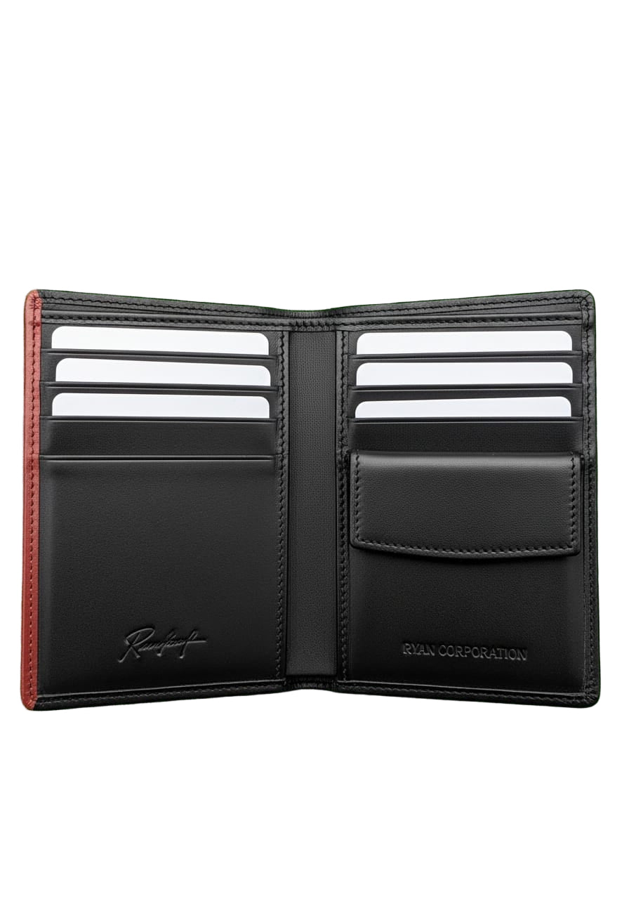 Sleek Black Leather Bi-Fold Wallet  Classic Design