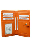 Vibrant Orange Genuine Leather Wallet – Premium Edition