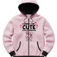 Light Pink Zip-Up Hoodie with Bunny Graphic