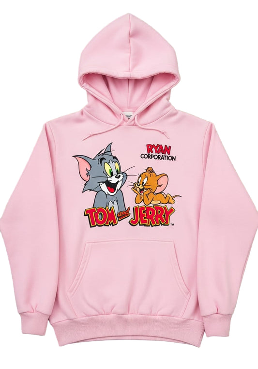 Pink Tom & Jerry Graphic Hoodie