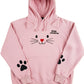 Light Pink Cat Face Hoodie