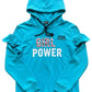 Turquoise Blue Girl Power Hoodie