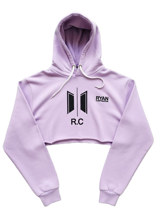 Pastel Purple Cropped Hoodie
