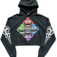 Cropped Black Monster Graphic Hoodie