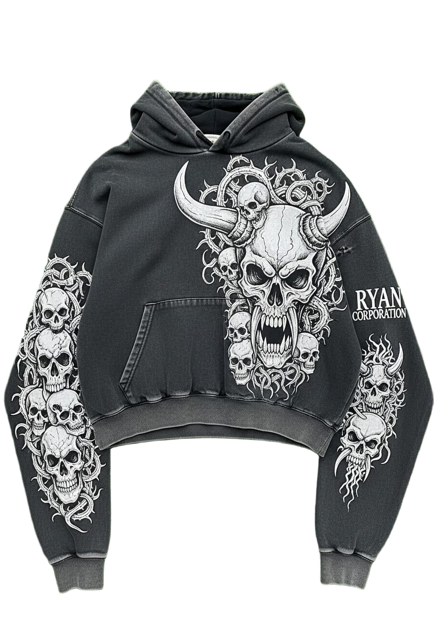 Dark Skull Graphic Hoodie