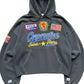 Black Distressed Patch Hoodie