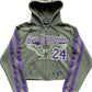 Olive Green Distressed Hoodie