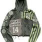 Dark Olive Patchwork Hoodie