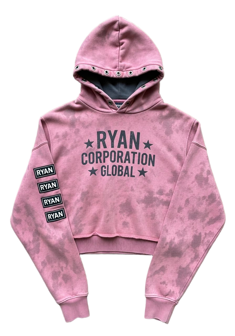 Faded Pink Distressed Hoodie Ryan Corporation Global