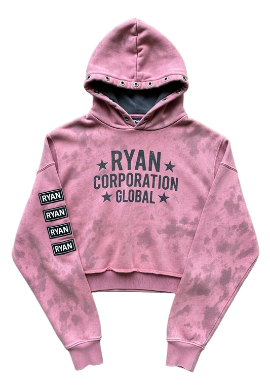 Faded Pink Distressed Hoodie Ryan Corporation Global