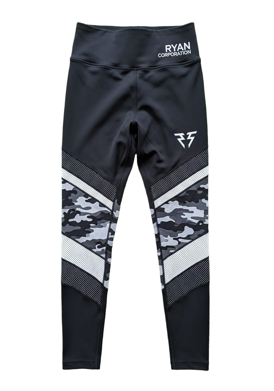 Women's Black Camouflage Athletic Leggings