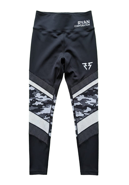 Women's Black Camouflage Athletic Leggings