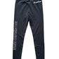Black Women's Athletic Leggings with Vertical RYAN CORPORATION Embroidery