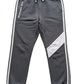 Dark Grey Jogger Legging with White Stripe & Panel