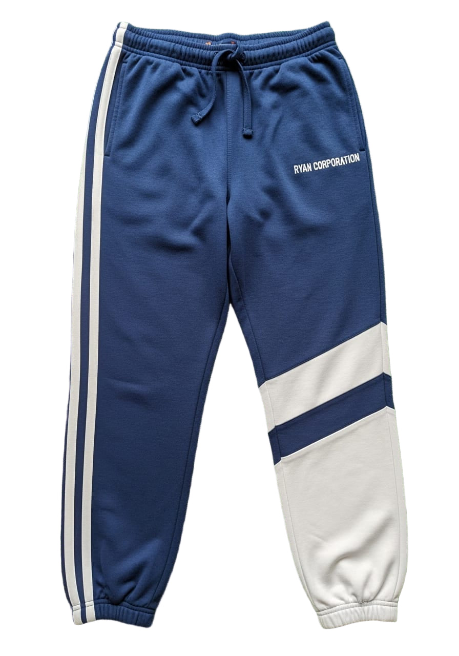 Dark Blue Athletic Legging with White Stripe Detail